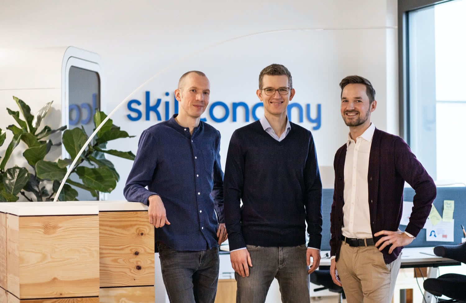 Die Gründer von skillconomy: Marc Branscheid, Lars Branscheid und Jonas Krömer